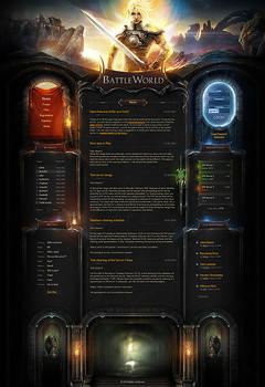 Battle World L2 szablon strony internetowej gry